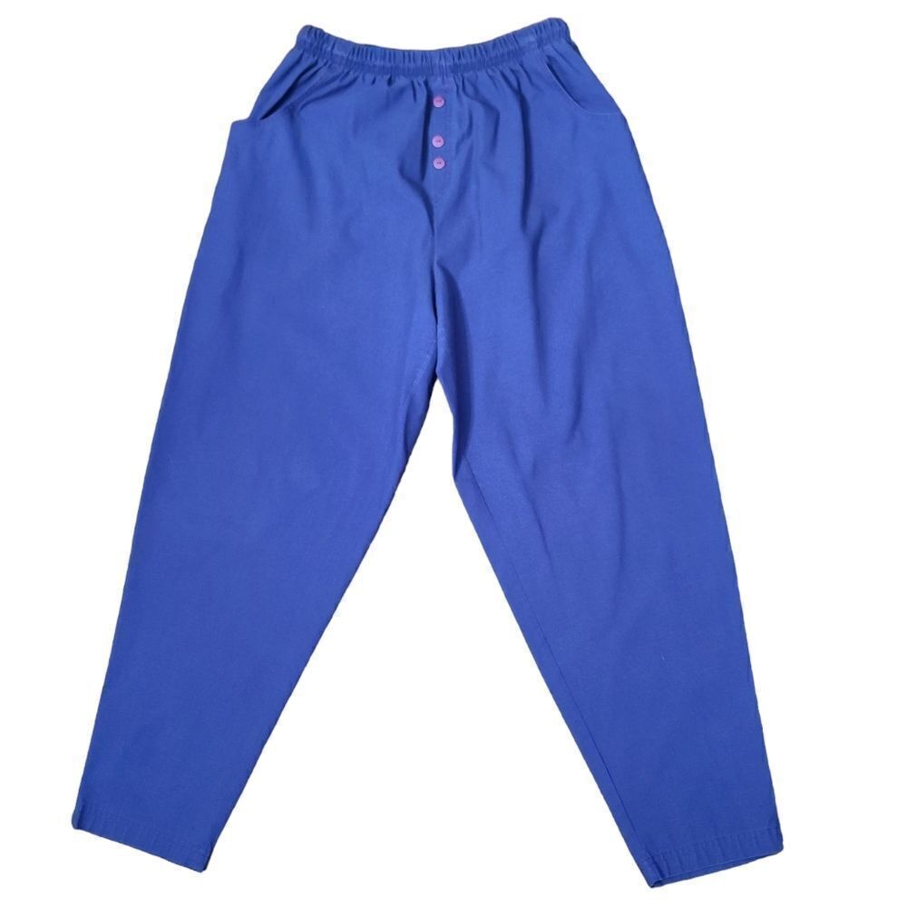 Vintage 80s Super High Waist Purple Relaxed Fit Straught Leg Pants